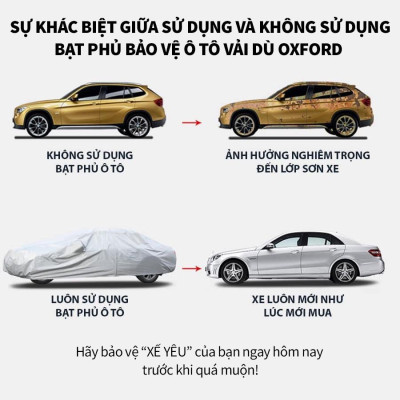 Bạt phủ xe ô tô Toyota Corolla Cross chất liệu vải dù oxford cao cấp, áo trùm xe ô tô 5 chỗ corolla cross 