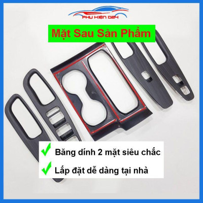 Ốp nội thất Santafe 2019-2020 nhựa ABS vân đá bảo vệ chống trầy xước và làm đẹp xe