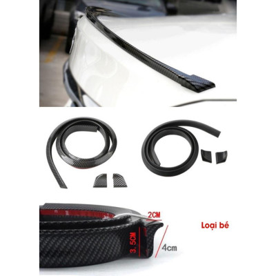 Đuôi Gió, Cánh Lướt Gió Cao Su Vân  3D Xe Ô Tô Phong Cách Thể Thao