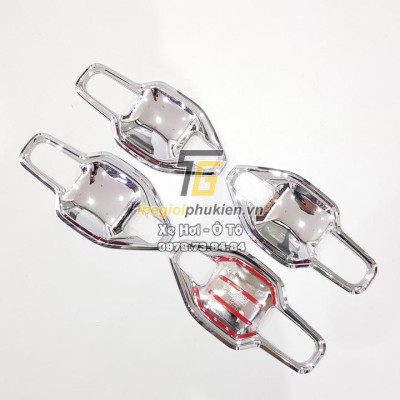 Bộ ốp tay nắm cửa và hõm cửa xe Ford Ranger Raptor 2021 mạ Crom