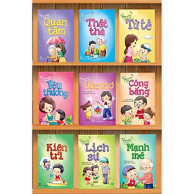 Combo Gieo Mầm Tính Cách ( Bộ 9 cuốn) : Kiên Trì, Quan Tâm, Tử Tế ,Yêu Thương, Mạnh Mẽ, Thật Thà, Ước Mơ, Công Bằng và Lịch Sự