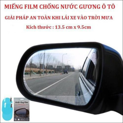   2 miếng dán chống bám nước mưa trên kính hậu xe ô tô - hình bầu dục | Phụ kiện xe hơi Trendy Car & Home 