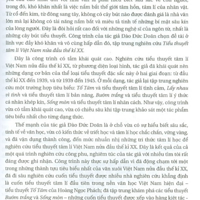Tiểu Thuyết Tâm Lí Việt Nam Nửa Đầu Thế Kỉ Xx (Những Dạng Cơ Bản)