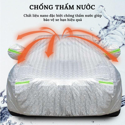 Bạt Phủ Xe Ô Tô Kia Morning, Soluto, Cerato, Seltos, K3, Rondo, Optima, Sorento, Sedona, Chất Liệu Bạt Tráng Nhôm 3 lớp