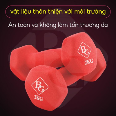 Bộ 2 tạ tay BG 5KG model Q304 - Q314 cao cấp Tập Gym (hàng nhập khẩu)