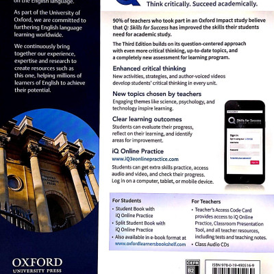 Q: Skills For Success: Level 4: Listening And Speaking Student Book With iQ Online Practice - 3rd Edition