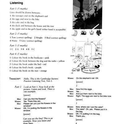 Cambridge Young Learners English Tests 6 Starters Answer Booklet