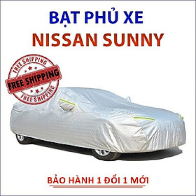 Bạt che phủ xe ô tô 5 chỗ Nissan Sunny, Bạt trùm xe hơi 5 chỗ cao cấp chất liệu vải PEVA chống nắng mưa không thấm nước