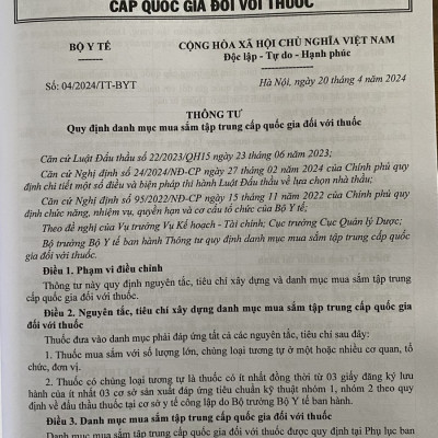 Hướng Dẫn Công Tác Đấu Thầu- Quy Trình, Thủ Tục Lựa Chọn Nhà Thầu Mua Sắm Thuốc, Vật Tư, Trang Thiết Bị Y Tế