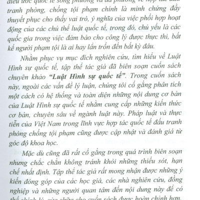 Luật Hình Sự Quốc Tế (Sách chuyên khảo)
