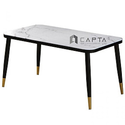 Bàn ăn 1m4 mặt đá chân sắt TN SALA-14E Nội thất Capta.vn 
