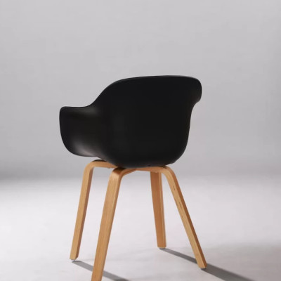 Ghế nhựa chân gỗ nhập khẩu Juno Sofa cao cấp JNST 3048CT hàng thiết kế 55 x 49 x 82 cm