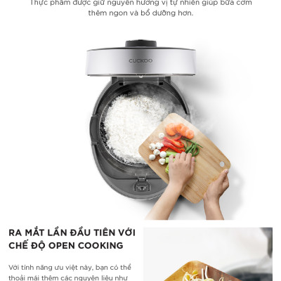 Nồi cơm điện tử áp suất kép Cuckoo 1.08L CRP-ST0610FG - Lòng nồi phủ men Xwall độc quyền - Bảng điều khiển thông minh - Nhiều chế độ nấu ăn - Sản xuất tại Hàn- Hàng chính hãng Cuckoovina Quốc- Chính hàng Cuckoovina