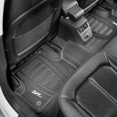 Thảm lót sàn xe ô tô Audi Q3 2011 - 2018 Nhãn hiệu Macsim 3W chất liệu nhựa TPE đúc khuôn cao cấp - màu đen