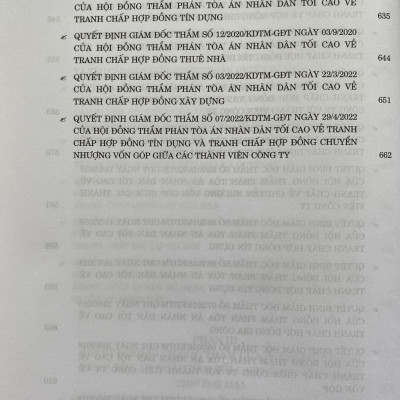 Tuyển Tập Các Quyết Định Giám Đốc Thẩm Của Hội Đồng Thẩm Phán Toà Án Nhân Dân Tối Cao Về Hình Sự, Dân Sự, Kinh Doanh Thương Mại (Từ Năm 2017- 2023)