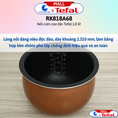 Nồi cơm cao tần Tefal 1.8 lít RK818A68 - Hàng Chính Hãng - Bảo Hành 12 Tháng