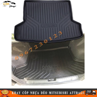 Lót Cốp Nhựa Xe Mitsubishi Attrage 2016-2021 Nhựa TPO Cao Cấp Không Mùi