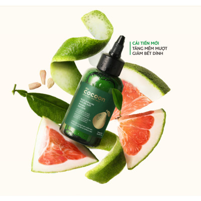 Bộ serum tóc bồ kết, vỏ bưởi Herbario 30ml + Nước dưỡng tóc tinh dầu bưởi Pomelo Cocoon 140ml