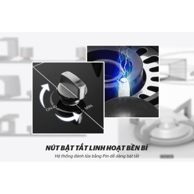 Bếp gas âm kính SUNHOUSE MAMA MMB6632, Mặt kính cường lực siêu bền dày 7mm, Pep đồng bền bỉ, Đánh lửa bằng IC, Hàng chính hãng - Bảo hành 24 tháng tại nhà