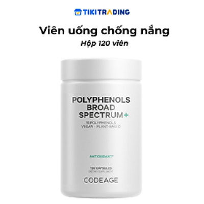 Viên uống chống nắng Codeage Polyphenols Broad Spectrum (120 viên)