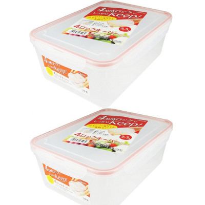 Combo 02 hộp thực phẩm chữ nhật inomata 2300ml hàng nội địa Nhật Bản