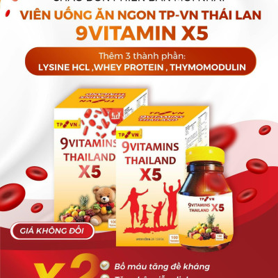Vitamin TP X5 Thái Lan Viên Uống Hỗ Trợ Tăng Cân, Ăn Ngon, Cải Thiện Cân Nặng 100 Viên