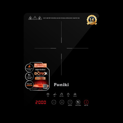Bếp từ đơn Funiki HSD8255 - Công suất 2000W - Bảo hành 14 tháng - Hàng chính hãng