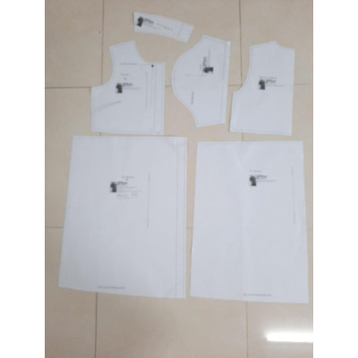 Rập đầm babydoll- Rập giấy A0 mã 729 (BẢN VẼ)