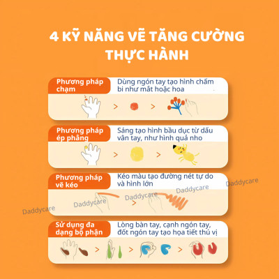 Tập Giấy Tô Màu Cho Bé Mideer Finger Paint Art Book, Đồ Chơi Sáng Tạo Cho Trẻ Em