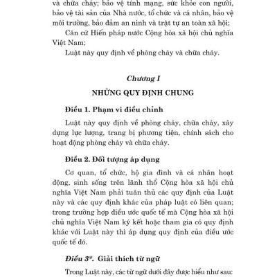 Luật Phòng cháy và chữa cháy năm 2001 ( Sửa đổi, bổ sung năm 2013,2023)