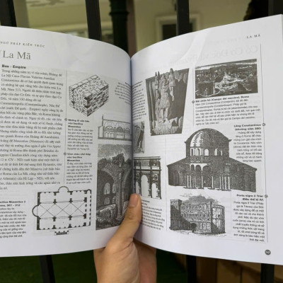 (sách có hơn 700 tranh in khắc gỗ) NGỮ PHÁP KIẾN TRÚC - Emily Cole  - Lê Phục Quốc dịch -  NXB Xây Dựng