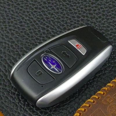 Bao da chìa khóa ô tô Subaru 4 nút bấm da bò - hàng chính hãng