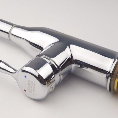 Vòi rửa  chén nóng lạnh Đồng mạ Chrome Eurolife EL-KM04 (Trắng bạc)