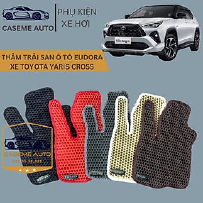 [TOYOTA YARIS CROSS] Thảm Trải Sàn, Lót Sàn Ô Tô Cao Su Eudora CloudFoam Thiết Kế Theo Xe Dành Cho Xe TOYOTA YARIS CROSS, Chống Nước, Không Mùi, Ngăn Bụi Bẩn, Dễ Vệ Sinh - Hàng Chính Hãng