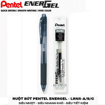 Ruột Bút Gel Pentel LRN5 (0.5mm) - Mực Đen