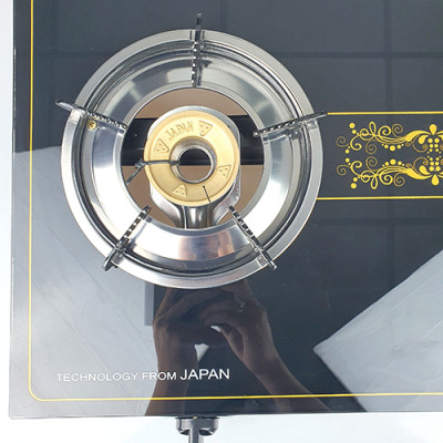 Bếp Ga Đôi RAIDEN Mặt Kiếng Cường Lực Khung Inox Bền Bỉ-Hàng Chính Hãng