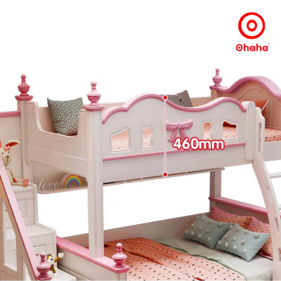 [Miễn phí lắp đặt & vận chuyển] Giường tầng trẻ em thông minh cao cấp 3 tầng có cầu trượt Ohaha - GTCC032