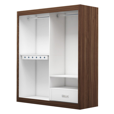 TỦ QUẦN ÁO GỖ CÔNG NGHIỆP 2 CÁNH CỬA LÙA OHAHA - CL024