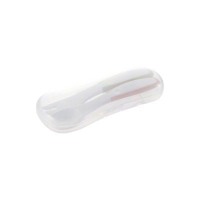 Bộ muỗng nĩa cong RICHELL Nhật TLI bước 2 cho bé tập xúc ăn | Baby (Kèm hộp)