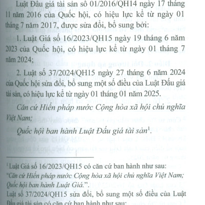 Luật Đấu Giá Tài Sản (Sửa Đổi, Bổ Sung Năm 2023,2024)