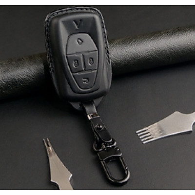 Bao da ép phom Handmade chìa khóa xe ô tô Vinfast E34 VF6 VF8 VF9 da bò thât giá tận xưởng (có bán sỉ) - hàng chính hãng