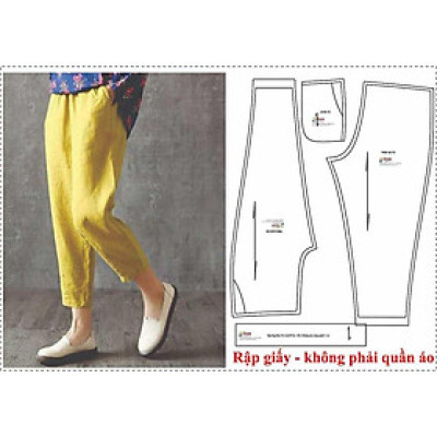 Rập giấy A0 quần bagy lưng thun mã 781 (BẢN VẼ)