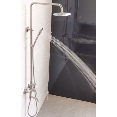 Bộ vòi sen tắm đứng INOX 304 nóng lạnh EL-S909 (Trắng bạc)