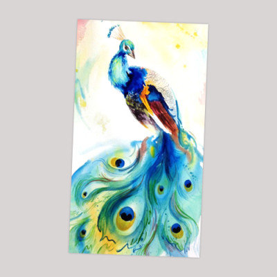 Giấy vẽ màu nước giấy lên màu đẹp tự nhiên, giấy vân nhẹ 40 tờ bo góc khổ (11 x 17.5) cm NA393 Green Art - Hàng chính hãng