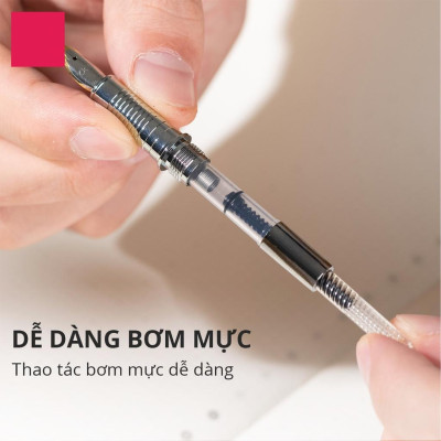 Bút Máy Kim Loại - Deli CQ893 - Màu Hồng