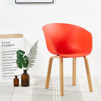 Ghế ăn HAY 2-S  Thân nhựa PP chân sắt sơn ép nhiệt vân gỗ đẹp giày dặn bền chắc cao cấp nhập khẩu 