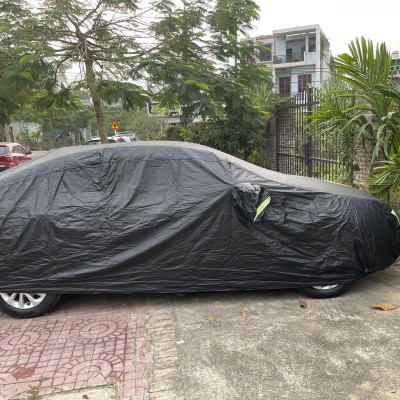 Bạt phủ ô tô Volvo S90 chất liệu Polyester - màu đen cao cấp MACSIM màu đen - sử dụng trong nhà và ngoài trời