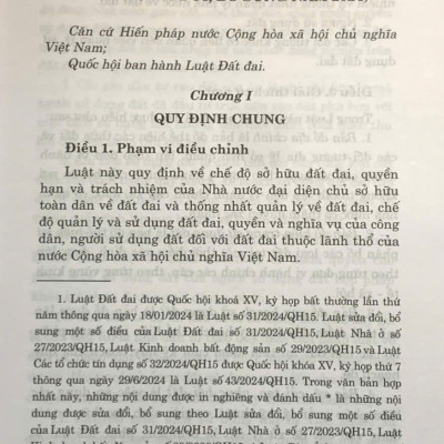 Luật Đất đai (sửa đổi, bổ sung năm 2024)