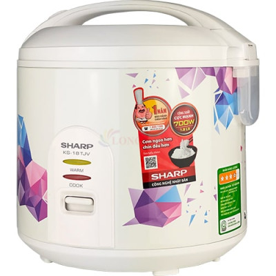 Nồi cơm điện nắp gài Sharp 1.8 lít KS-18TJV/"GR"/"LL" - Hàng chính hãng