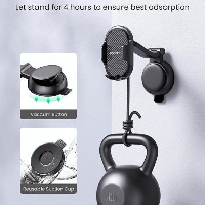 Ugreen UG20473LP405TK Màu Đen Giá đỡ điện thoại trên xe hơi dạng hít kiểu thác nước - HÀNG CHÍNH HÃNG